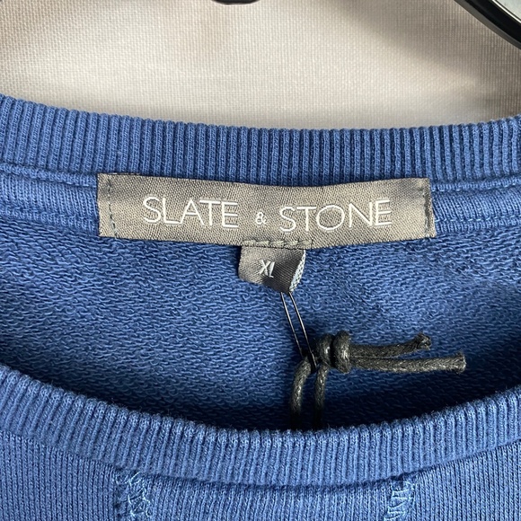 Slate & Stone Men Issac Crewneck Sweatshirt in Wasind Blue Size Extra La… - Picture 8 of 8